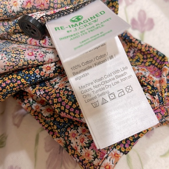 NWOT J. Crew Collection tie-sleeve button-front top in Ratti® prism floral sz L - Picture 9 of 9